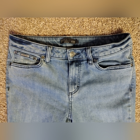 Prana Bell-Bottom Wide Flare Denim Jeans with Multicolor Stripes - Picture 11 of 15